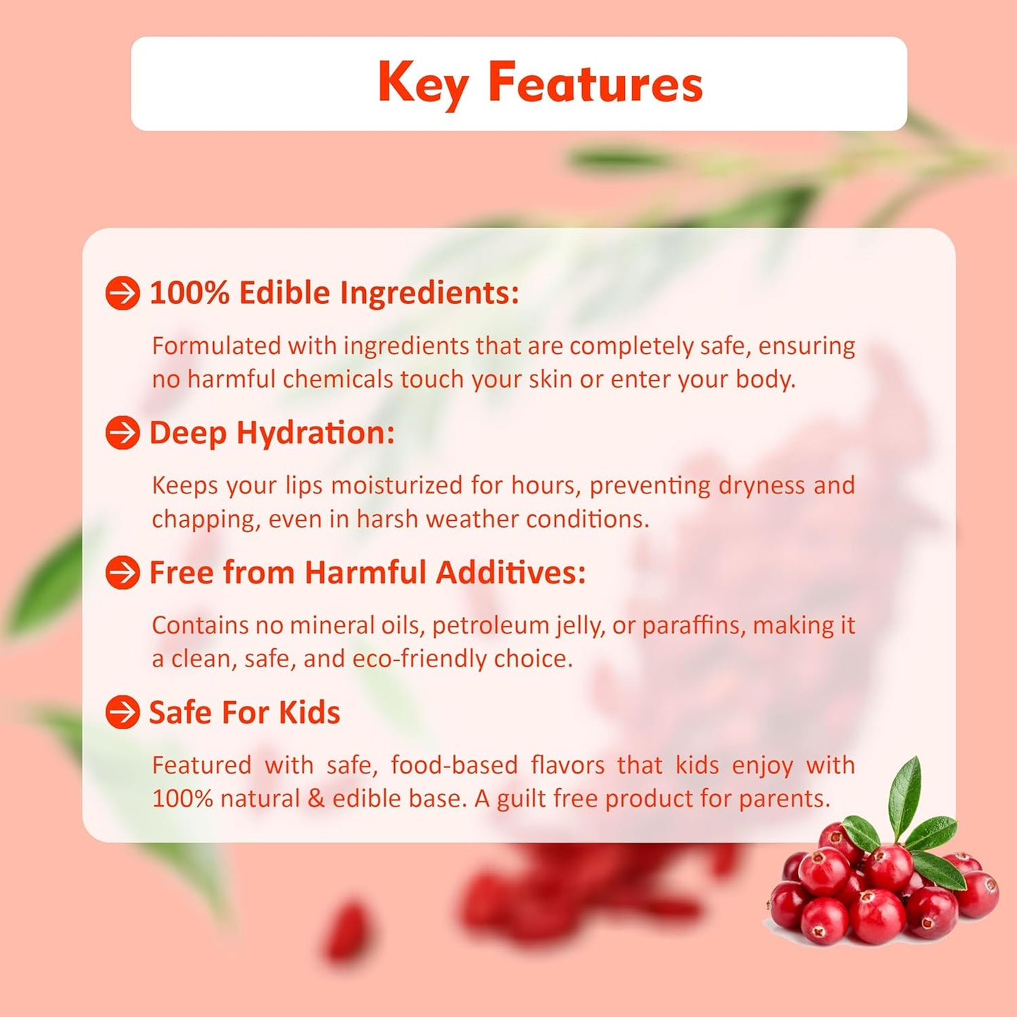 Moolveda 100% Edible Gojiberry Lip Balm Roll on - 10ml