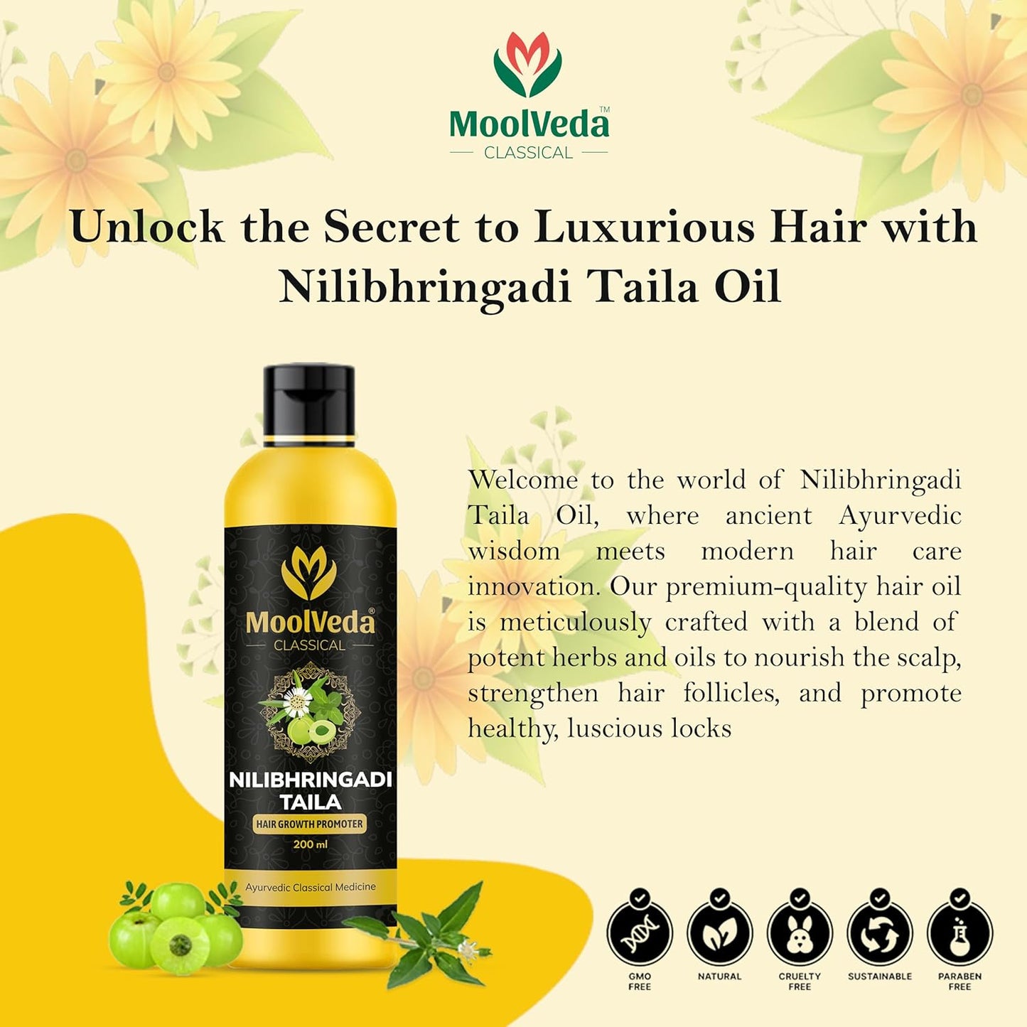 Moolveda Neelibringadi Neelibhringadi Keram/ Tailam 200ml Pack of 2