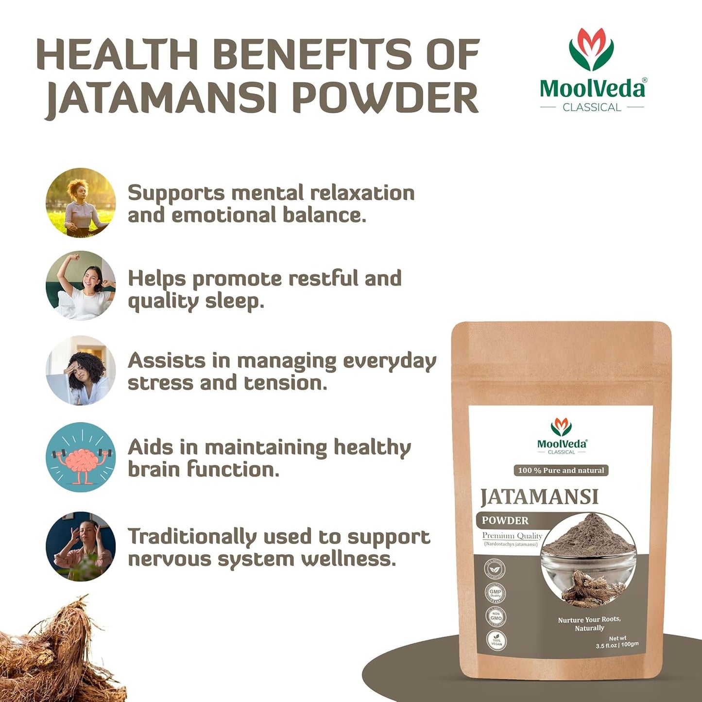 Moolveda Jatamansi Root Powder-100gm