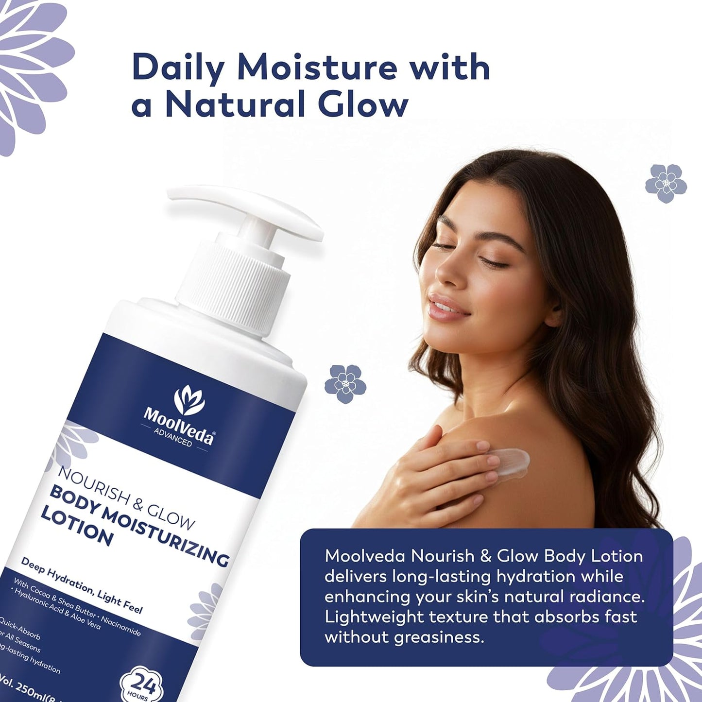 Moolveda Nourishing & Glow Body moisturizing Lotion 250ml