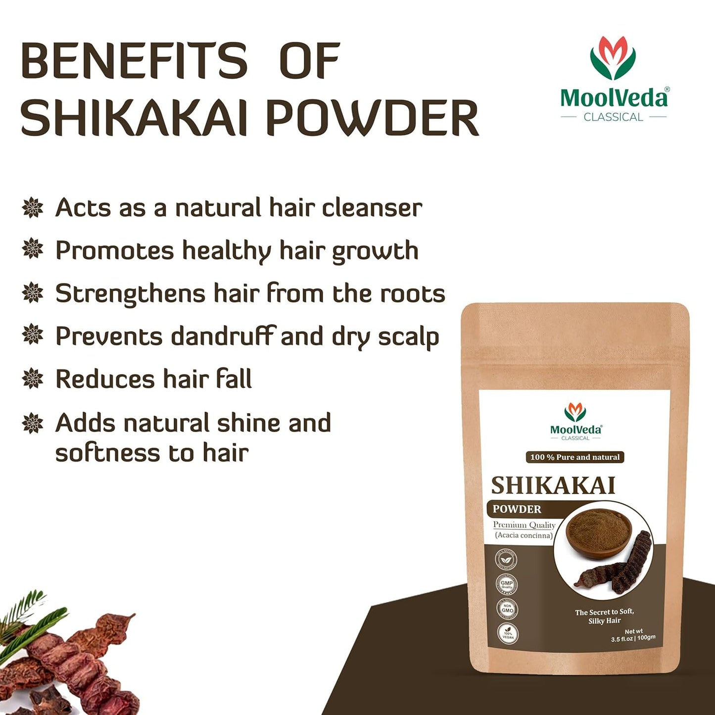 Moolveda Shikakai Powder-100gm