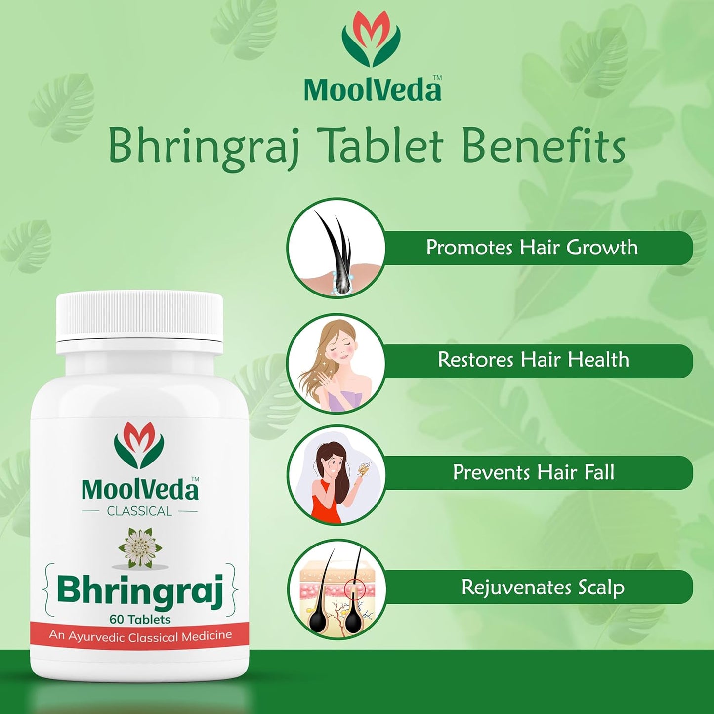 Moolveda Bhringraj 60 Tablets
