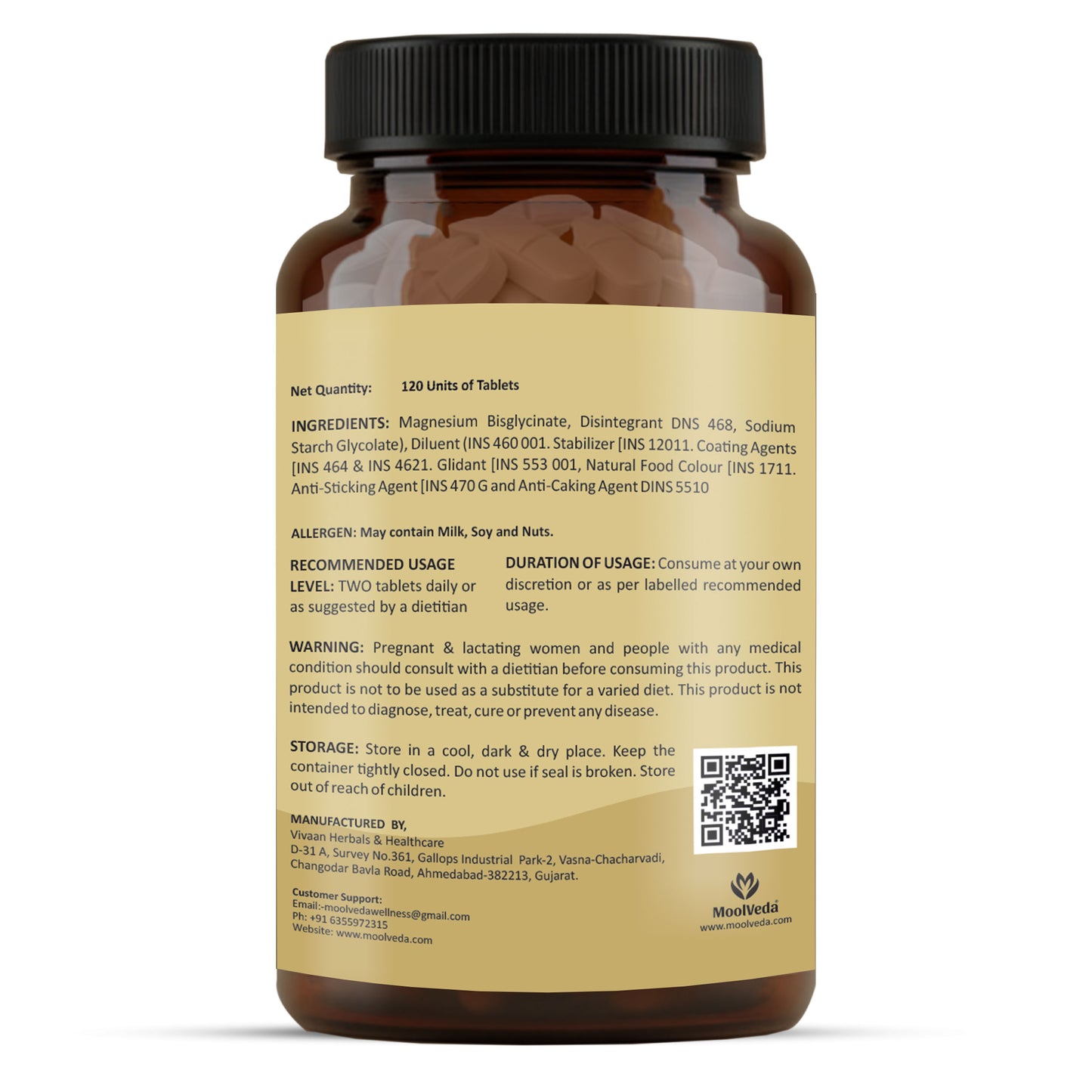 Magnesium Glycinate Tablets 2000mg | High Absorption Magnesium for Deep Sleep, Relaxation & Muscle Recovery | 120 Tablets