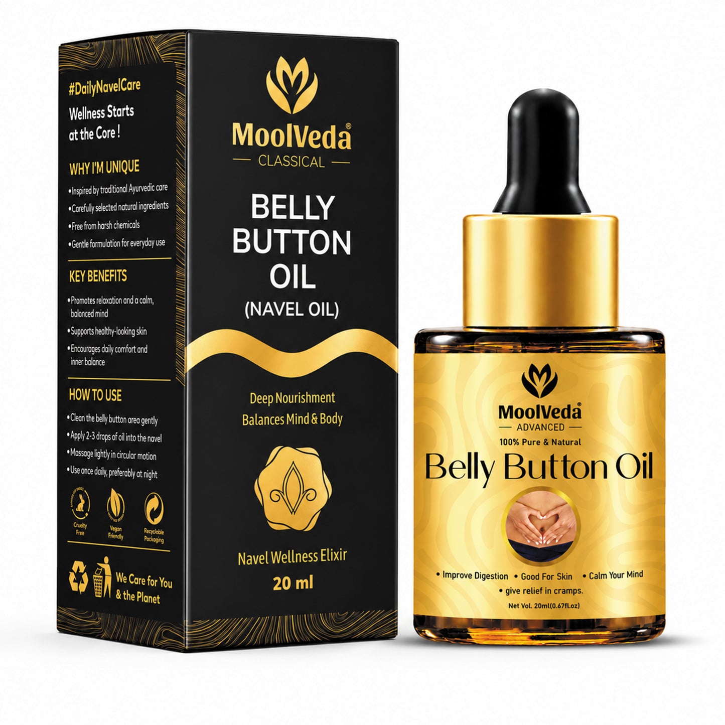 Moolveda Belly Button (Nabhi) Oil, 20ml
