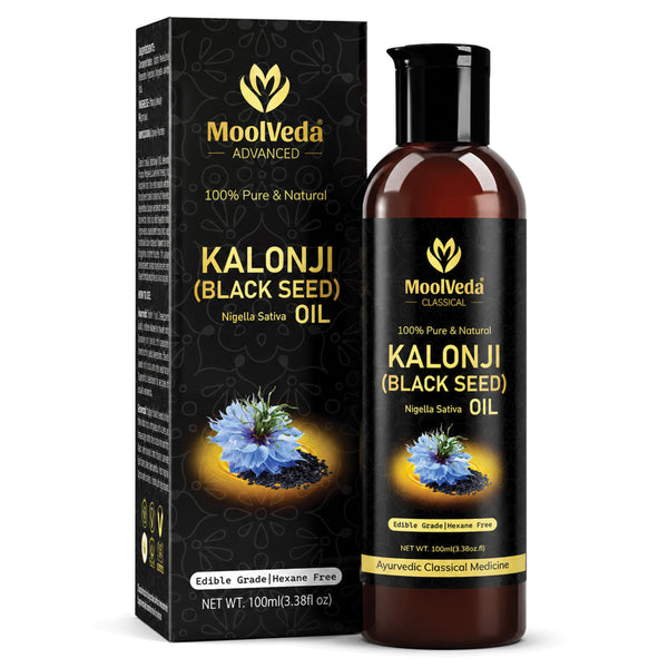 Moolveda Kalonji Oil - Virgin Grade - Black Seed Oil - Nigella Sativa - 100ml