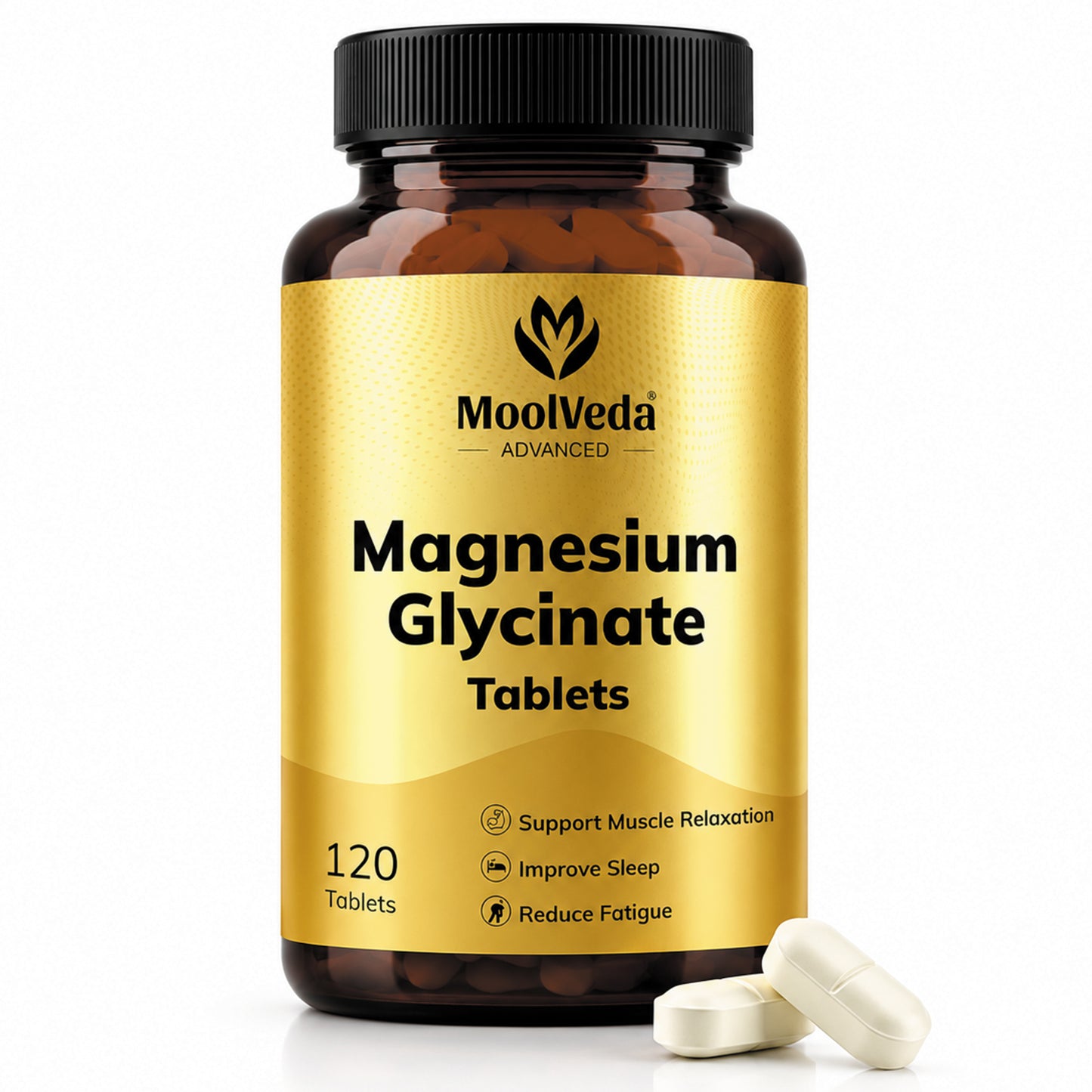 Magnesium Glycinate Tablets 2000mg | High Absorption Magnesium for Deep Sleep, Relaxation & Muscle Recovery | 120 Tablets