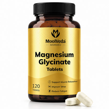 Magnesium Glycinate Tablets 2000mg | High Absorption Magnesium for Deep Sleep, Relaxation & Muscle Recovery | 120 Tablets