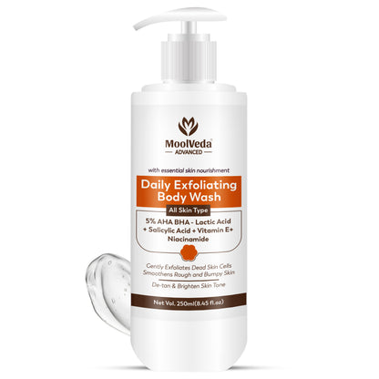 Moolveda Daily Exfoliating Body Wash Shower Gel 250ml