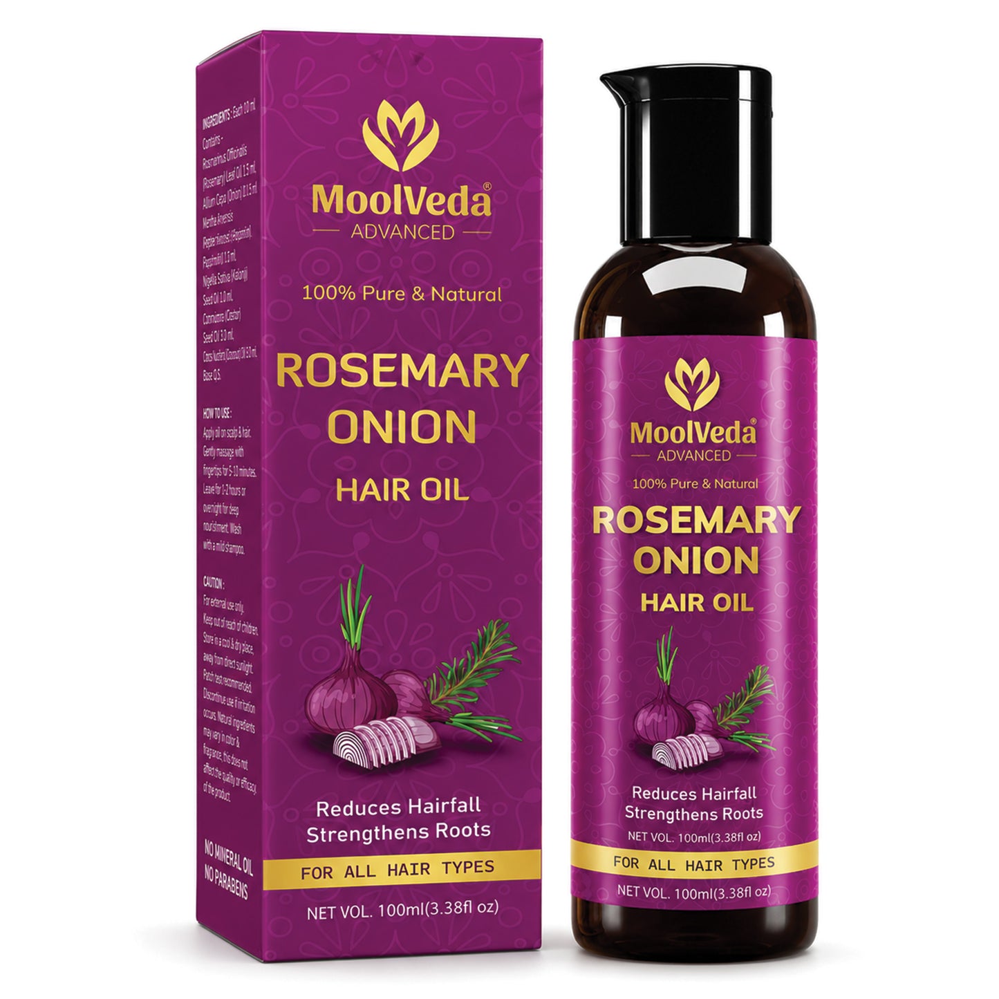Moolveda Rosemary Onion Hair Oil 100ml