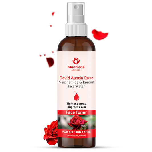 Moolveda David Austin Rose Niacinamide & Korean Rice Water Face Toner - 100ml