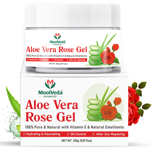 Moolveda Aloe Vera Rose Gel-150gm
