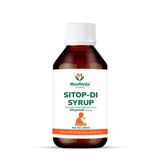 Moolveda Sitopdi (Sitopaladi) Syrup for Cough, Cold & Sore Throat 100ml